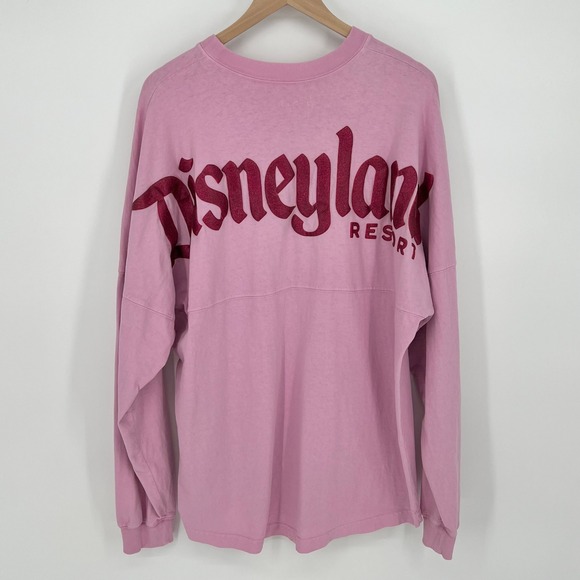 Disneyland Resort Womens Spirit Jersey Long Sleeve Top Pink Size L Rose Graphic - Picture 2 of 10